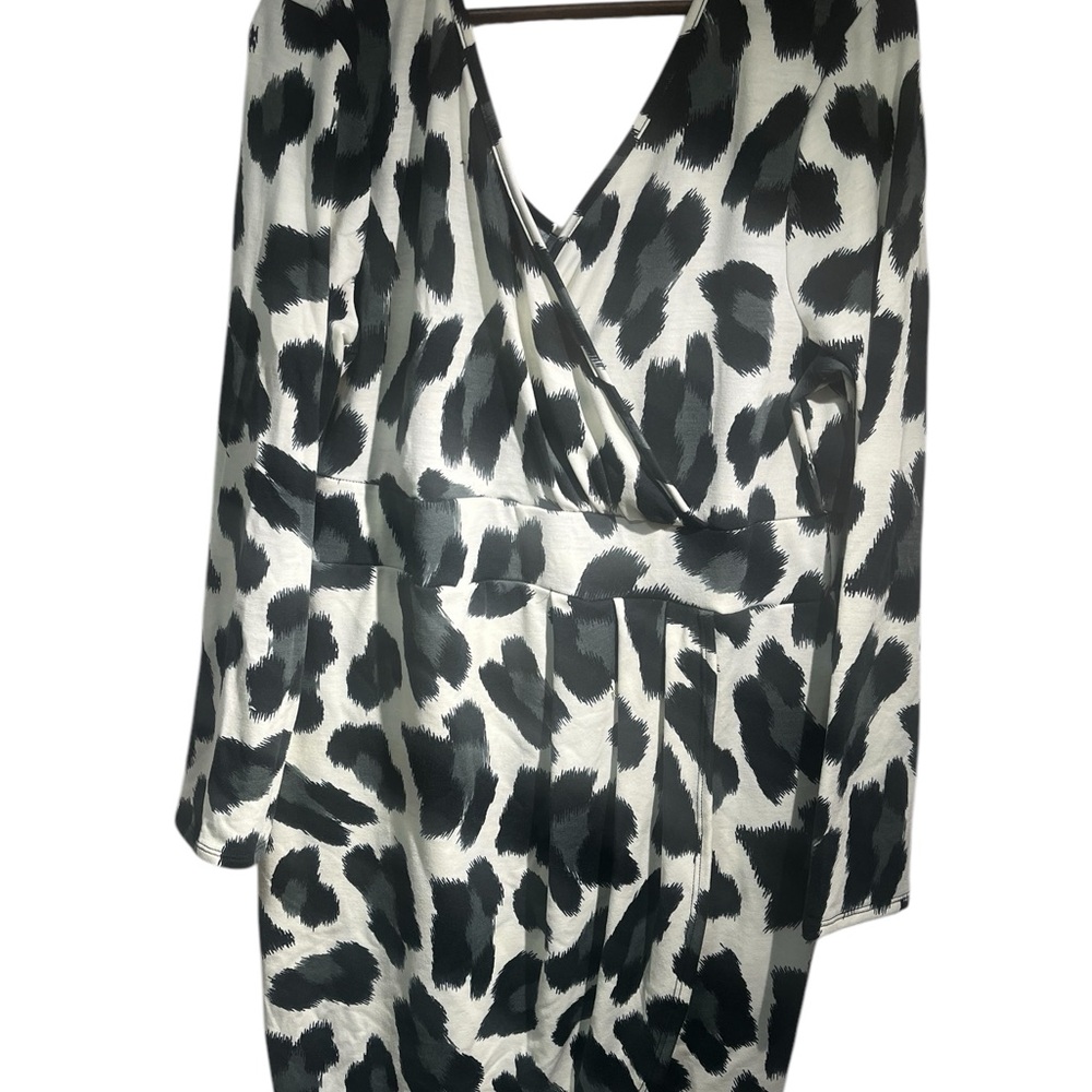 Black and White Animal Print Dress